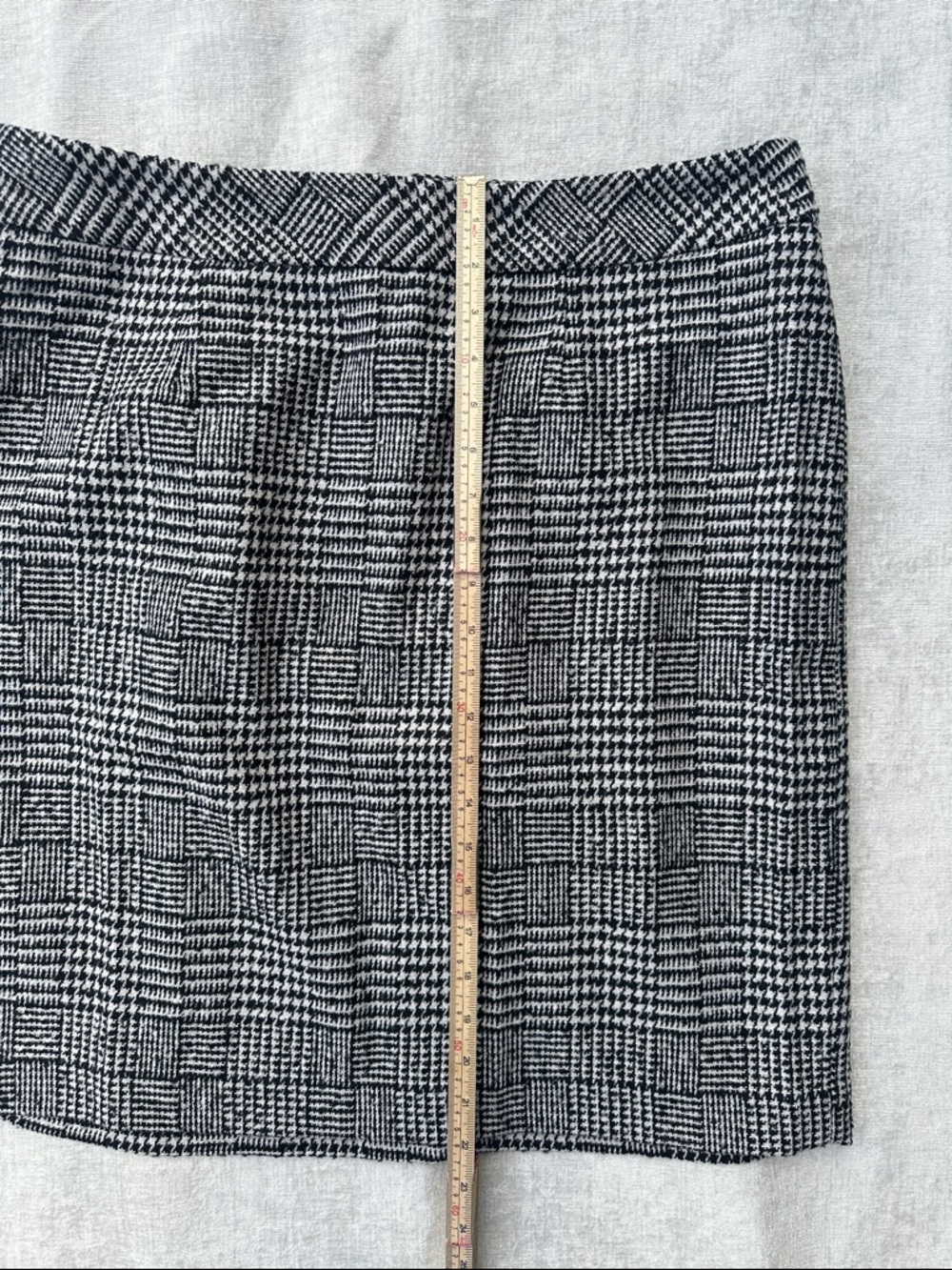 Chadwicks of Boston Black & White Glen Plaid Pencil Skirt Women's Size 16 Wool - Picture 6 of 8